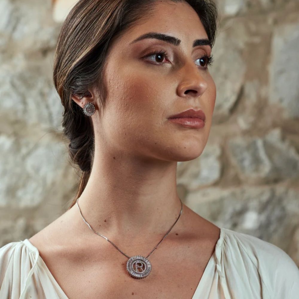 Mandala Letter Necklace Letter N